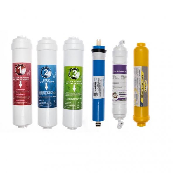 Sulook Kapalı Kasa Su Arıtma Cihazlarına Uyumlu 6lı Filtre Seti Vontron Membranlı ürün görseli 1