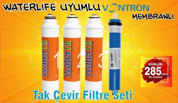 Waterlife Su Arıtma Cihazı Uyumlu Tak-Çevir 5li Filtre Seti - 4