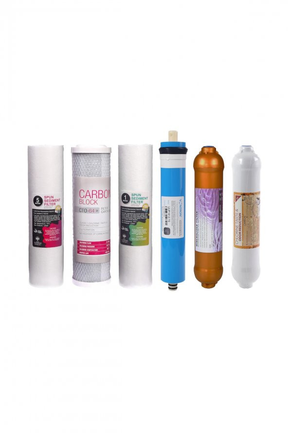 Arıtma Cihazı 6lı Filtre Seti Ekonomik Set Gold Mineral Filtre
