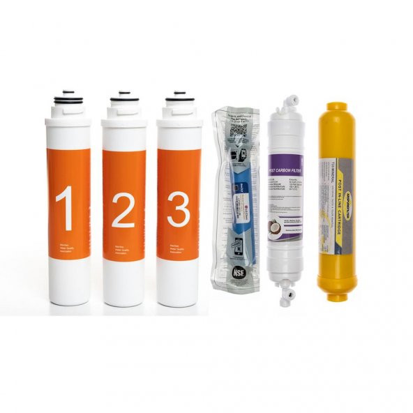 Waterlife Cihazı Uyumlu Tak-Çevir 6lı Filtre Seti, Lg Membranlı - Resim 2