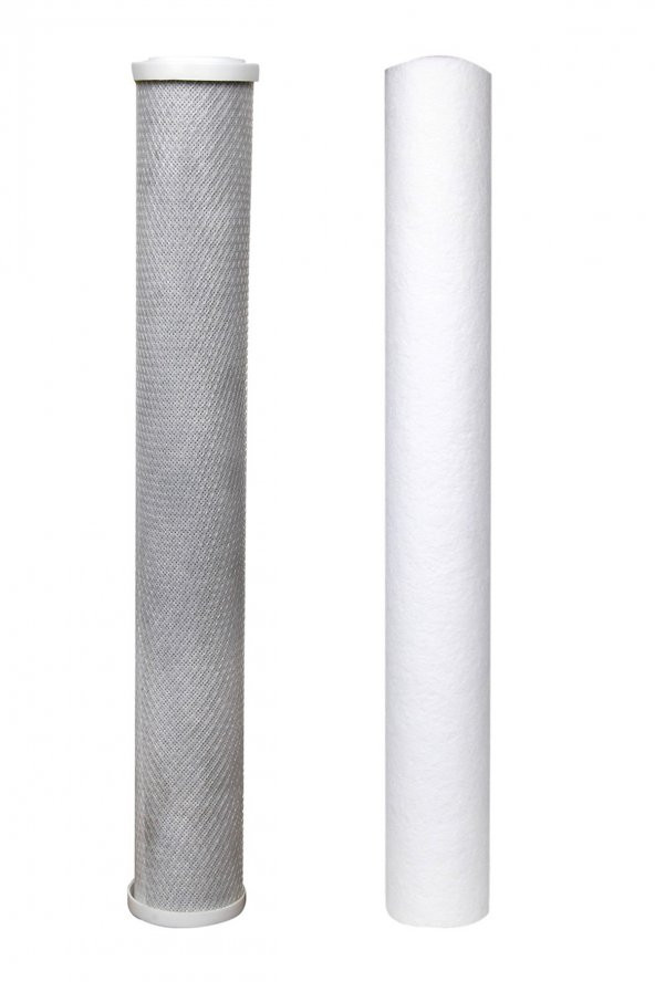 Su Arıtma 20 inch 5 Micron Tortu ve Blok Aktif Karbon Filtresi