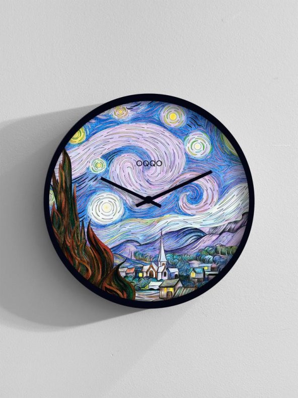 Vincent Van Gogh The Starry Night Modern El Yapımı Ahşap Duvar Saati