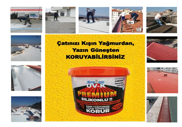 Uv-K  Premium Silikonlu Su İzolasyon Boyası 15 Kg Beyaz - 4