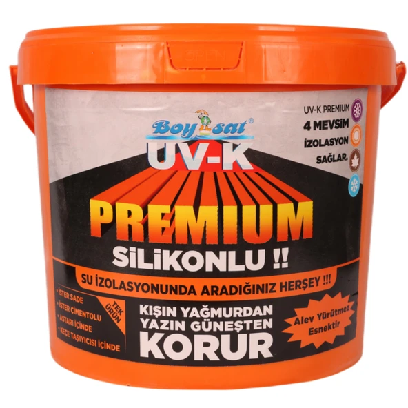 Uv-K  Premium Silikonlu Su İzolasyon Boyası 15 Kg Beyaz