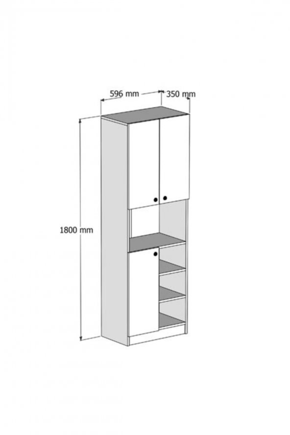 Mezza Order Kitaplık 3004 Çok Amaçlı Dolap