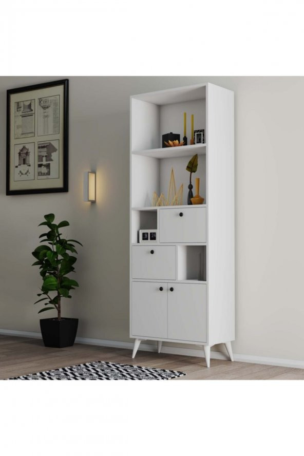 Mezza Ninova Kitaplık 69 X 195 Beyaz 1954