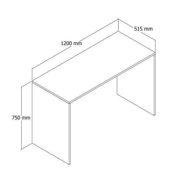 Mezza Sılence 120 Lık Çalışma Masası Sepet Rengi 1910 - Resim 5
