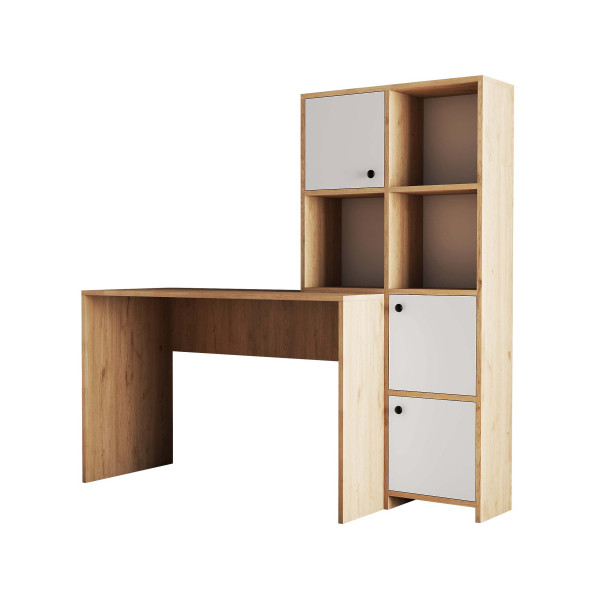 Mezza SILENCE KİTAPLIK - ÇALIŞMA MASASI TAKIMI SEPET - BEYAZ 1997 - 5