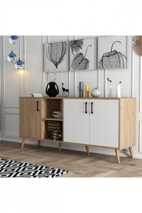 Mezza Exxen Ahşap Ayaklı Modern Konsol 1624 - 2
