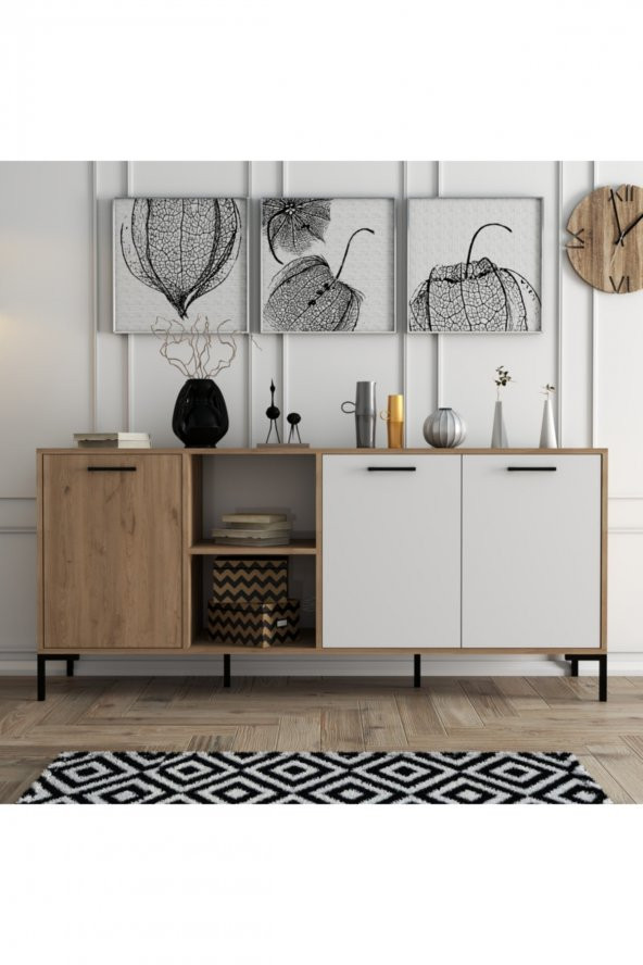 Mezza Aurora Metal Ayaklı Modern Konsol 1634 - 2