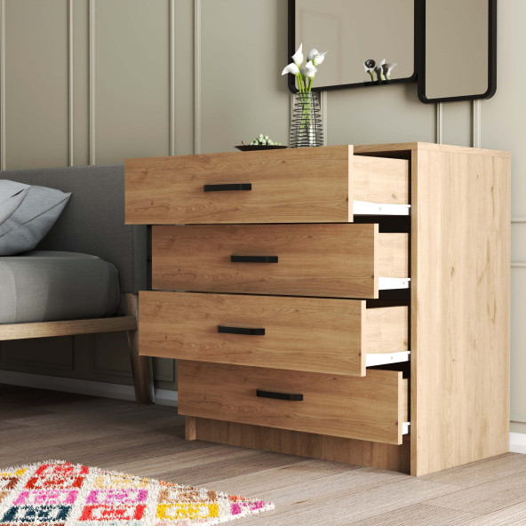 Mezza Grande 4 Çekmeceli Şifonyer Sepet 3602 - 2