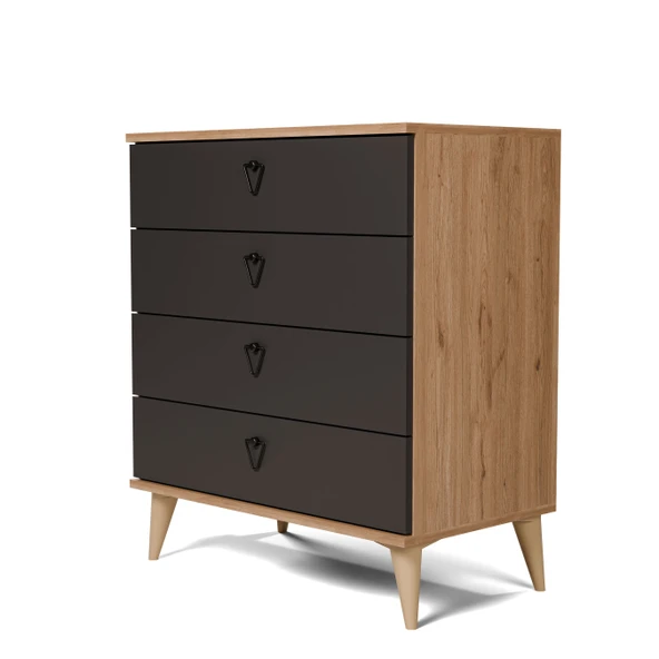 Mezza Versace 4 Çekmeceli Şifonyer Sepet-Antrasit 3618 - 5