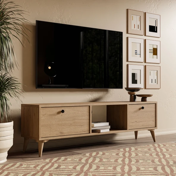 1216 Sıena 138 CM Tv Ünitesi Sepet Renk - 4