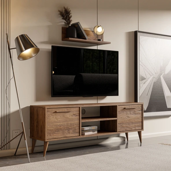 1116 SENFONİ 138 CM RAFLI TV ÜNİTESİ AMALFİ RENGİ - 4