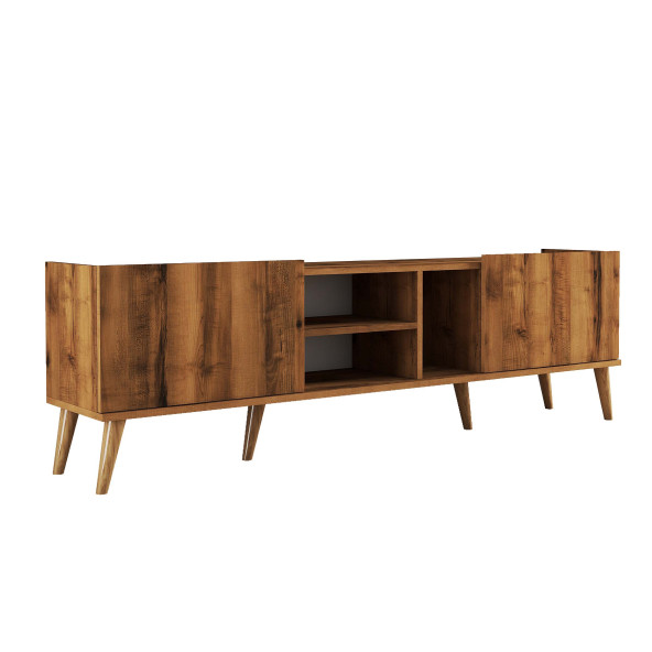 1340 Lotus 180 Cm (AHŞAP AYAKLI) Tv Ünitesi Hat Rengi - 4