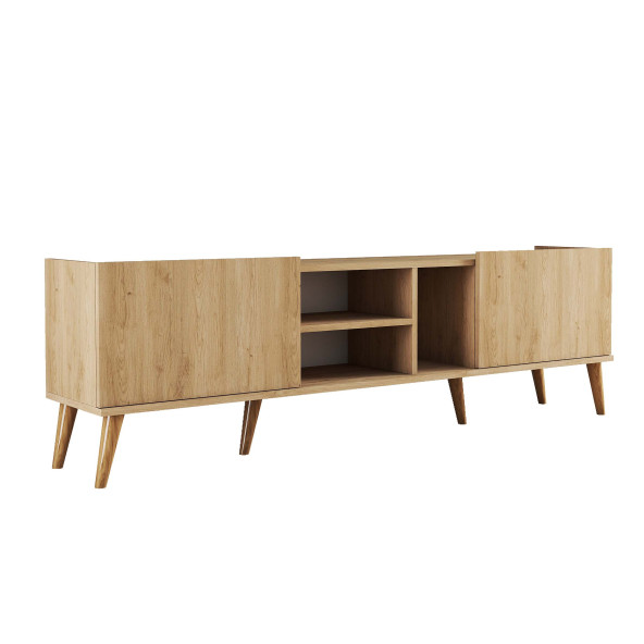 1350 Lotus 180 Cm (AHŞAP AYAKLI) Tv Ünitesi Sepet Rengi - 4