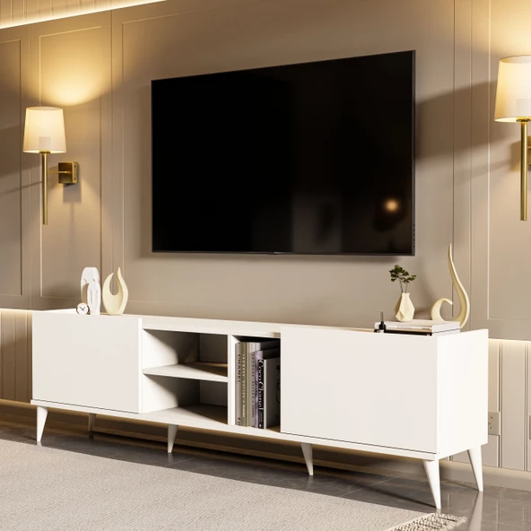 1320 Elegante 180 Cm Tv Ünitesi Beyaz