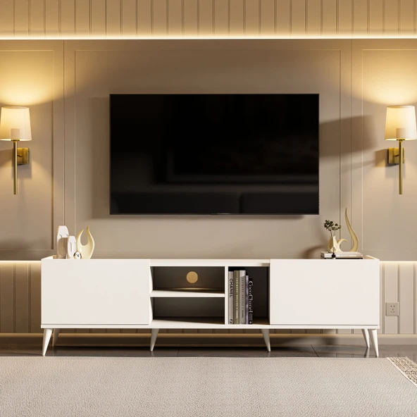 1320 Elegante 180 Cm Tv Ünitesi Beyaz - 3