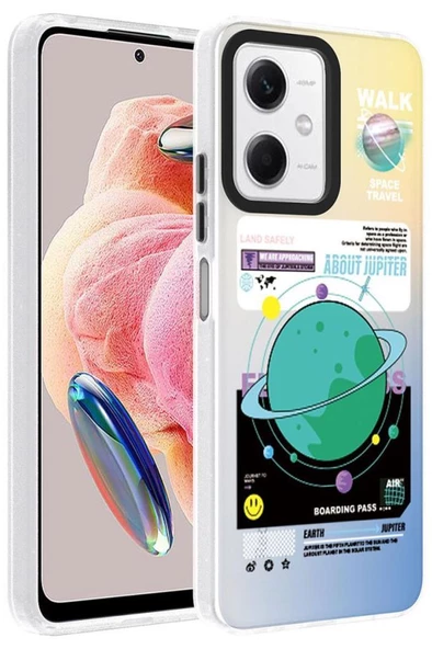 Xiaomi Redmi Note 12 4G Kılıf Desenli Kamera Çerçeveli Sert Dragon Kapak - 5