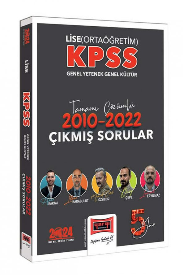 Yargı 2024 KPSS Lise Ortaöğretim 5Yüz 2010-2022 Çıkmış Sorular Çözümlü Yargı Yayınları