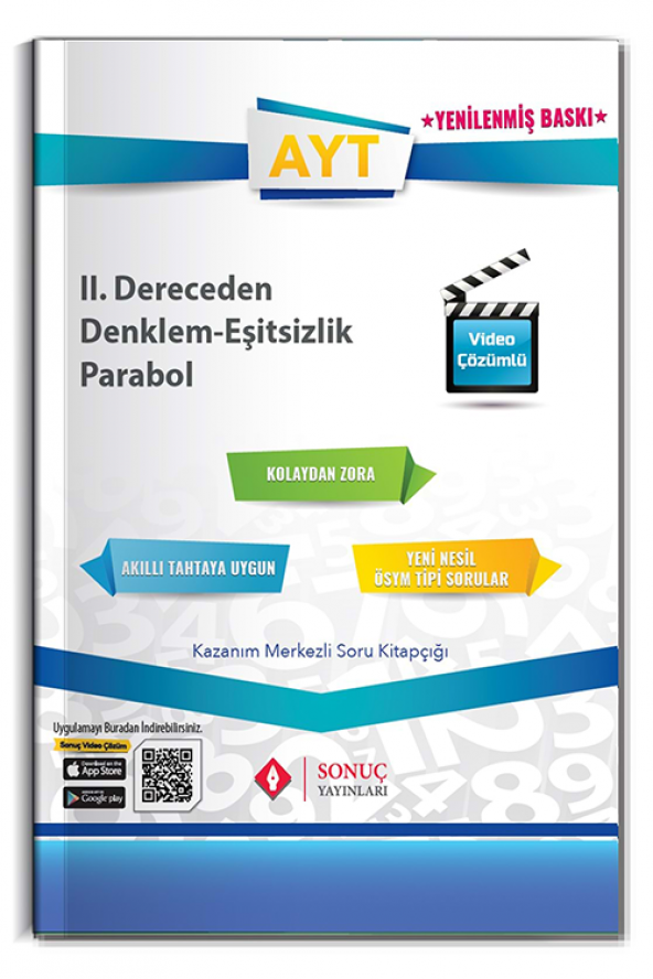 AYT II. Dereceden Denk. Eşitsizlik Parabol Yenilenmiş Baskı Sonuç Yayınları