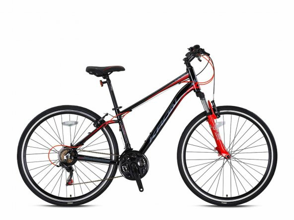 Kron TX100 28 Jant Trekking 18 Kadro V Fren Şehir Bisikleti Siyah Kırmızı