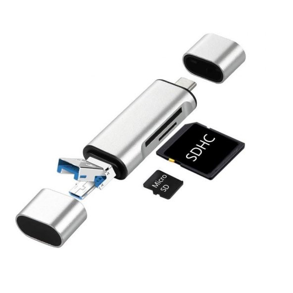 Type C Usb Kart Okuyucu Micro Sd Card Reader Çevirici Dönüştürücü Adaptör