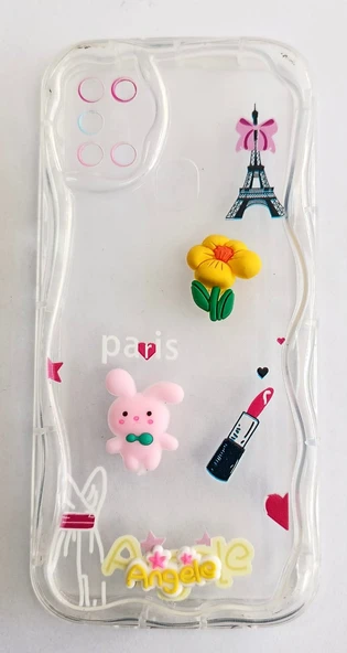 Samsung Galaxy A21S Uyumlu Emojili Kalın Yumuşak Şeffaf Kılıf