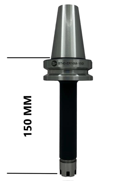 BT40 ER16M - 150 PENS BAŞLIĞI TUTUCU 20.000 devir balans alınmıştır ( BT40 ER16 MİNİ 150 BOY PENS BAŞLIĞI TUTUCU )