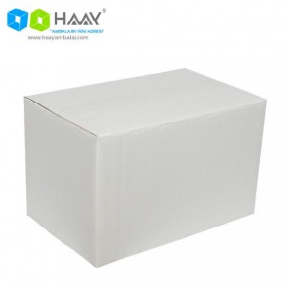HAAY AMBALAJ 40x25x25 Cm Beyaz Çift Oluklu A-Box Koli 10 ADET ürün görseli 1