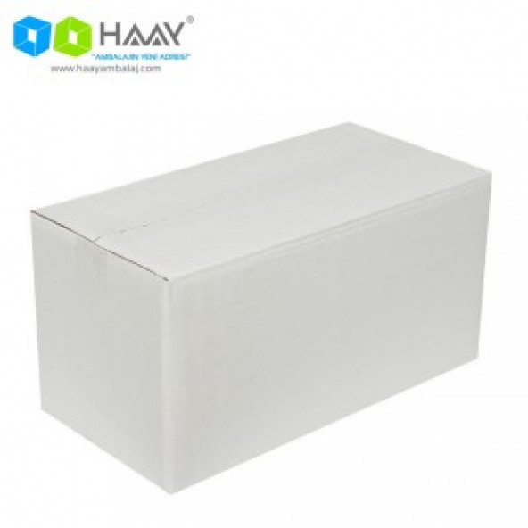 HAAY AMBALAJ 40x20x20 Cm Beyaz Çift Oluklu A-Box Koli 10 ADET