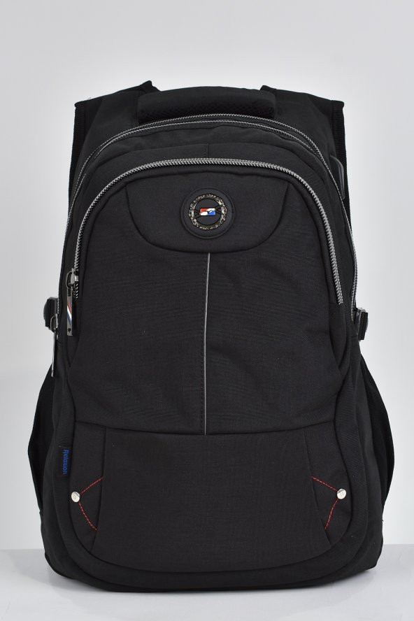 Elatae Unisex Ortopedik Çok Gözlü Günlük Seyahat Okul Sırt Çantası Siyah 2237 - Resim 2