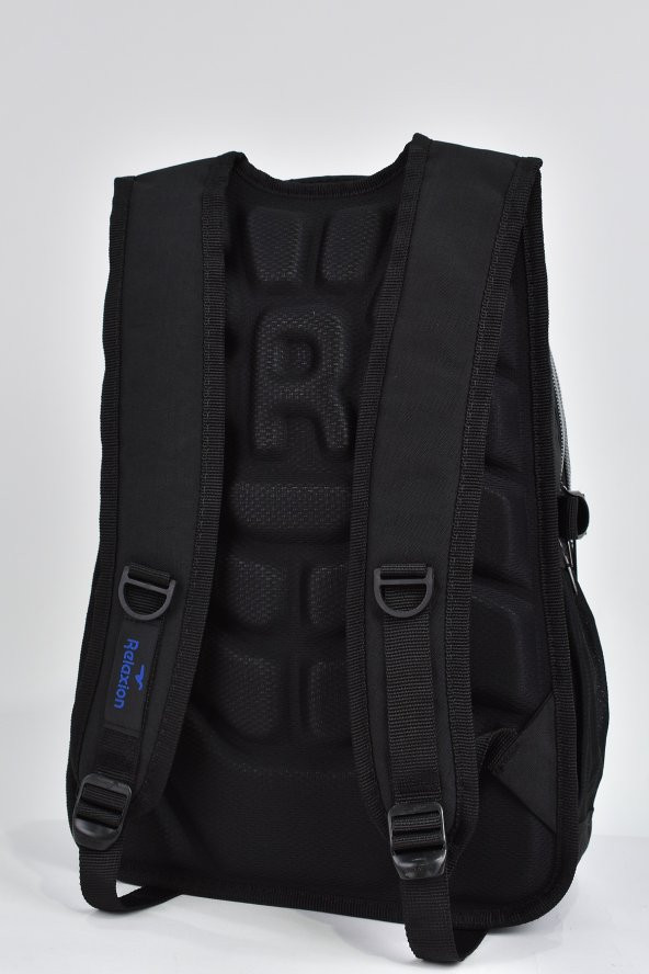 Elatae Unisex Ortopedik Çok Gözlü Günlük Seyahat Okul Sırt Çantası Siyah 2237 - Resim 5