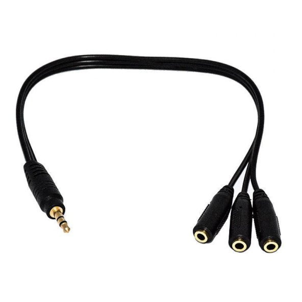 3.5 mm Stereo 1 Erkek - 3 Dişi 5+1 Ses Sistemi Çevirici