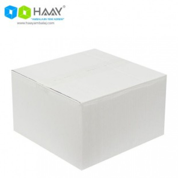 HAAY AMBALAJ 25x25x15 Cm Çift Oluklu Beyaz A-Box Koli 10 ADET ürün görseli 1