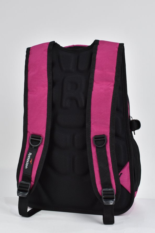 Elatae Unisex Ortopedik Çok Gözlü Günlük Seyahat Okul Sırt Çantası Pembe 2225 - Resim 5