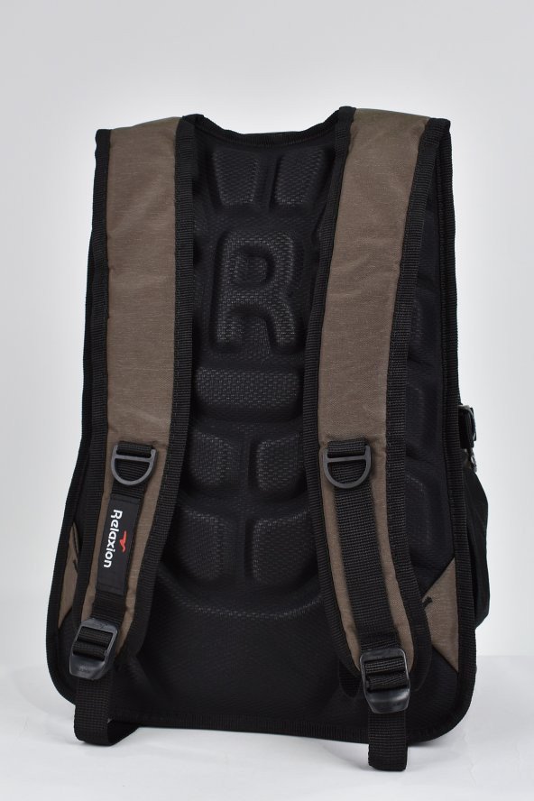 Elatae Unisex Ortopedik Çok Gözlü Günlük Seyahat Okul Sırt Çantası Vizon 2225 - 5