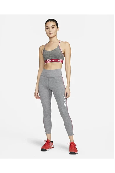 Nike One Normal Belli 7/8 Toparlayıcı Kadın Gri Tayt DM7272-068 - 3