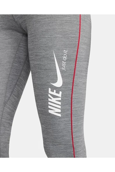 Nike One Normal Belli 7/8 Toparlayıcı Kadın Gri Tayt DM7272-068 - 5