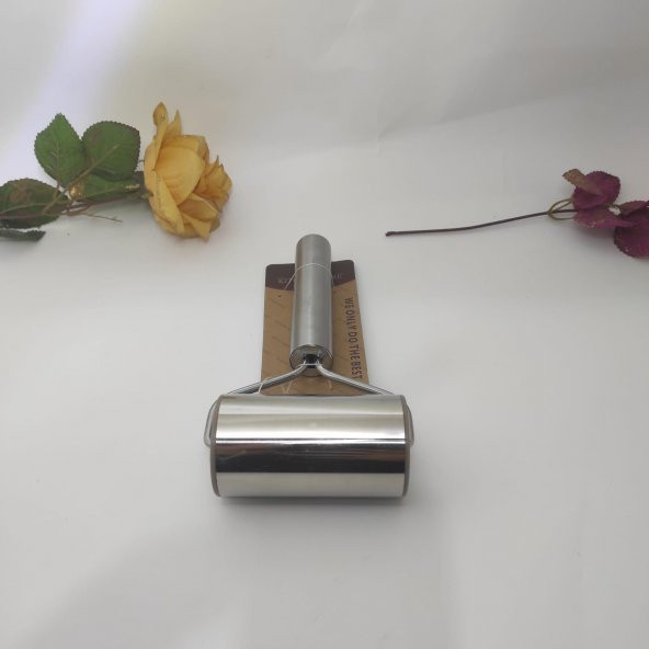 Paslanmaz Çelik Rulo Hamur Açma Aparatı Oklava Pratik Hamur Açma Aparatı Metal Kurabiye Hamur Merdane - 2