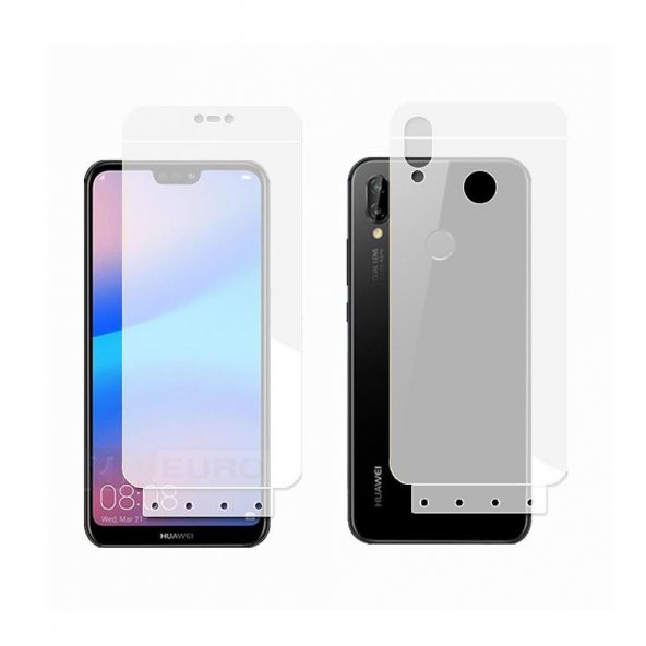 Huawei Mate 20 İle Uyumlu Ön-Arka Darbe Emici HD Ekran Koruyucu Kaplama