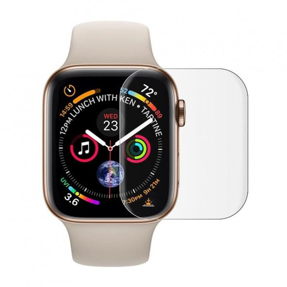 Apple Watch 5 44mm Ön Darbe Emici Ekran Koruyucu Nano Cam (4 Adet)