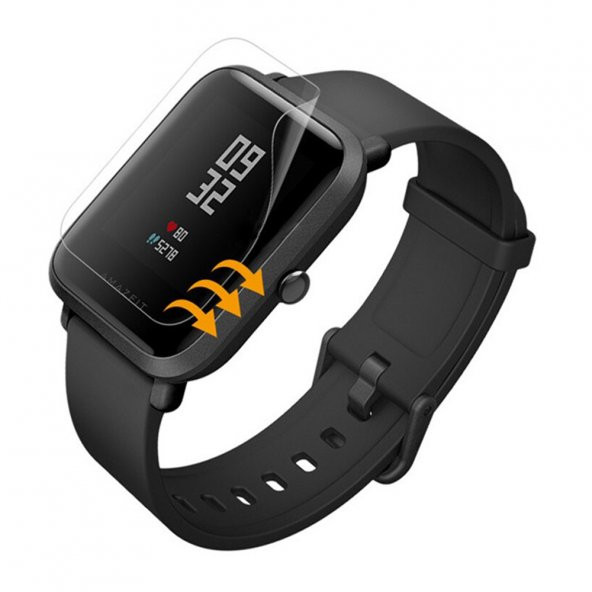 Amazfit Bip-Bip Lite Ön Darbe Emici Ekran Koruyucu Nano Cam (4 Adet)