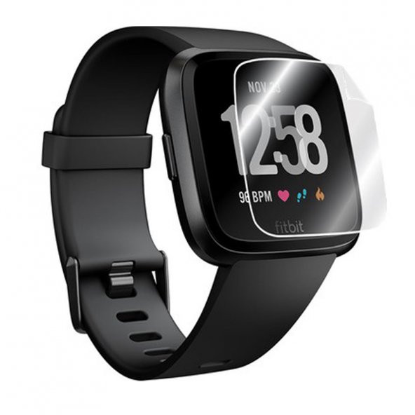 Fitbit Versa 2 Ön Darbe Emici Ekran Koruyucu Nano Cam (4 Adet)