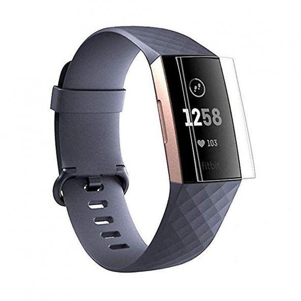 Fitbit Charge 3 Ön Darbe Emici Ekran Koruyucu Nano Cam (4 Adet)
