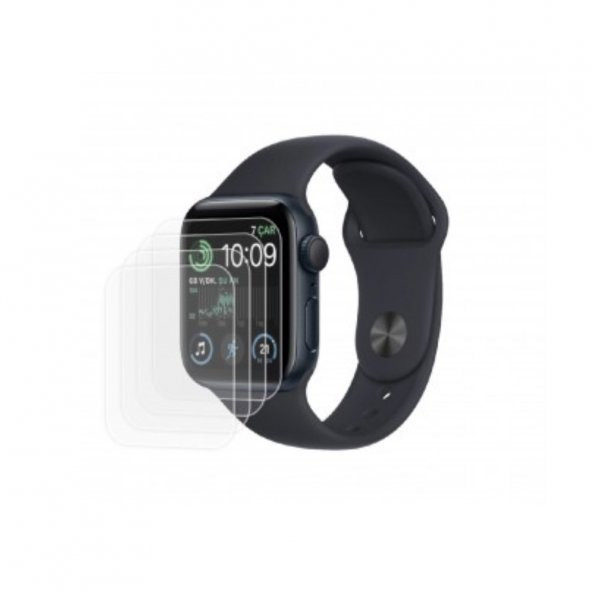 Apple Watch SE 2 40mm Ön Darbe Emici Ekran Koruyucu Nano Cam (4 Adet)