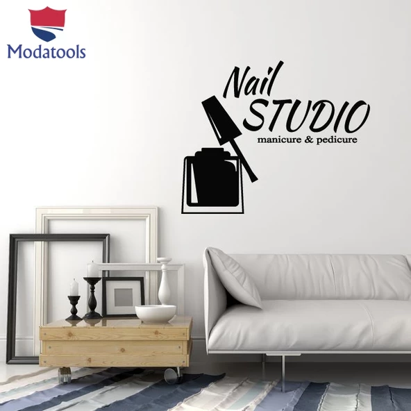 Tırnak Dekorasyon Duvar Sticker Tırnak Stüdyo Pedikür Manikür Salonu Moda Çıkartmaları