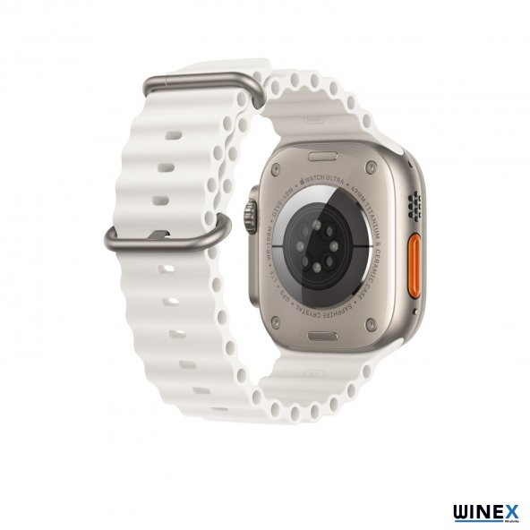 Winex 42-49mm Yeni Nesil Apple Uyumlu Akıllı Saat Kordonu Silikon Beyaz - 3