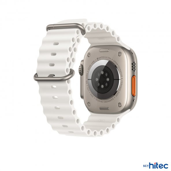 ScHitec 42-49mm Yeni Nesil Apple Uyumlu Akıllı Saat Kordonu Silikon Beyaz - 3