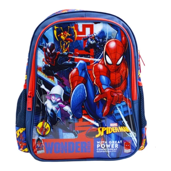 Frocx Otto Marvel Spider Man Lisanslı İlkokul Çantası 2 Bölmeli Okul Sırt Çantası